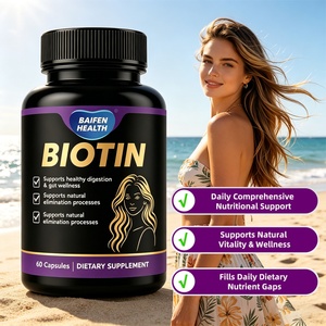 Capsules de biotine à étiquette privée OEM/ODM, complément de vitamine B7, nourrissent les follicules pileux, améliorent la chute des cheveux, maintiennent la santé du cuir chevelu - Product Image 2