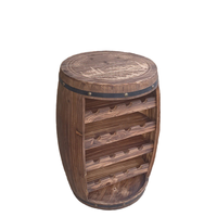 Casier à vin en tonneau de chêne antique élégant Rangement et vitrine en bois élégants pour cave à vin et décor de fête