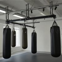 Support de sac de boxe mobile en acier robuste sur mesure avec support mural et poulie, équipement d'entraînement MMA, logo personnalisé
