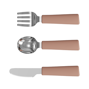 MEMEBABY Toptan Çocuk Paslanmaz Çelik Çatal Bıçak Seti Sürdürülebilir Çevre Dostu Kaşık Çatal Besleme Bebek Silikon Çatal Bıçak Seti 2-4 Yaş - Product Image 2