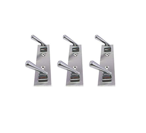 Double Pin SS202 Stainless Steel Cloth Hook Wall Mount Strong Durable Rust Resistant Door <b>Hanger</b> for Home Bathroom Use - Product Image 2