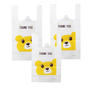 Bolsa de compras de plástico HDPE troquelada camiseta - Product Image 3