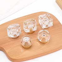 Capuchon de parfum en verre haute transparence FEA 15 mm, couvercle de parfum en verre transparent de luxe 17,2 mm, capuchon pulvérisateur de parfum en verre