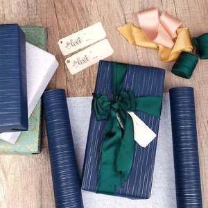 2025 New Vintage Textured Gravure Printed <b>Wrapping</b> <b>Paper</b> <b>Roll</b> 43cm*10m Disposable Recyclable Kraft <b>Paper</b> Gift Packaging Custom - Product Image 5