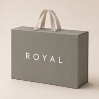 Boîte cadeau magnétique rigide personnalisée avec poignée en ruban gros-grain, boîte d'emballage cadeau de luxe avec logo imprimé pour vêtements, parfums, cosmétiques
