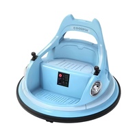 Nouvelle voiture tamponneuse électrique pour enfants d'intérieur, rotation à 360°, roues universelles, fonctionne sur batterie, en plastique
