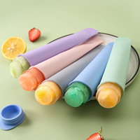 Moules de barre de yaourt réutilisables enfants silicone réutilisable bricolage popsicle smoothie crème glacée tube à presser avec couvercle