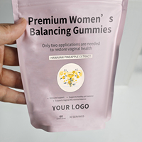 Penjualan Panas OEM Permen Kunyah Probiotik Keseimbangan pH Wanita Dewasa, Sehat, Menghilangkan Bau Tak Sedap, Cranberry, Prebiotik, Vegan, 60 Buah, Meningkatkan Imunitas