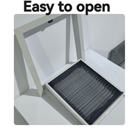 Grille d'aération carrée de haute qualité pour admission et évacuation d'air frais, pour salle blanche et laboratoire, en métal fixe
