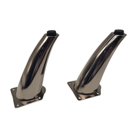 Pieds de meubles en métal renforcé Pinlong, base noire pour canapé/table d'appoint