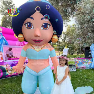 ตุ๊กตาเป่าลม LED รูปตัวการ์ตูนเด็กผู้หญิง มาสคอตเจ้าหญิงจัสมินเป่าลม พร้อมหางยาว - Product Image 3