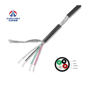 Flexible electrical wire multi- core 4*0.15mm 4*0.2mm 4*0.5mm PVC/PUR sheath PVC insulated copper cable