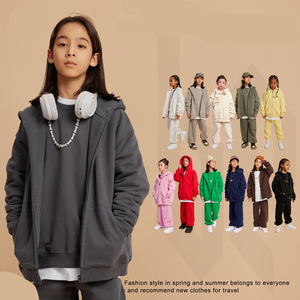 Sweat à capuche T1110 365 g/m² pour garçons et filles, en polaire plus épais, fermeture éclair, veste de sport avec col à capuche - Product Image 2