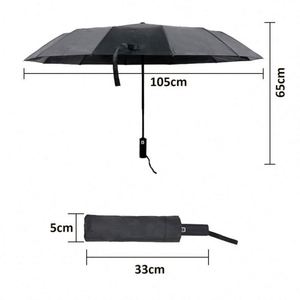 Parapluie pliable promotionnel multicolore avec logo personnalisé, résistant à l'eau et aux UV, pour le soleil et la pluie - Product Image 5