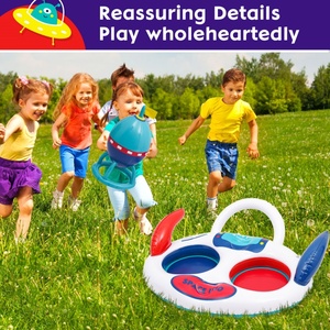 PVC <b>Inflatable</b> UFO Toss <b>Game</b> Toy Pool Float 80*60 CM for Kids Indoor Yard Playing <b>Game</b> Outdoor Beach Party Fun - Product Image 6