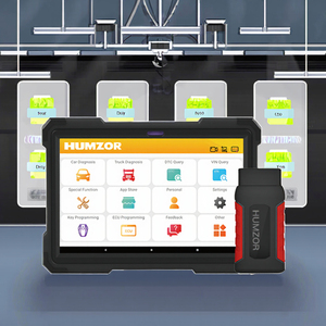 Humzor 666 엘리트 엔진 분석기 진단 도구 경량 자동차 중장비 트럭 12-24V OBD AC 전원 키 프로그래밍 LCD - Product Image 3