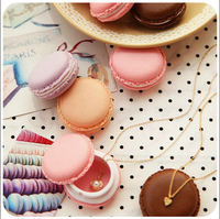Boîte de rangement pour bijoux en plastique en forme de macaron HANFEIZI, petite boîte portable pour la collection de fournitures diverses