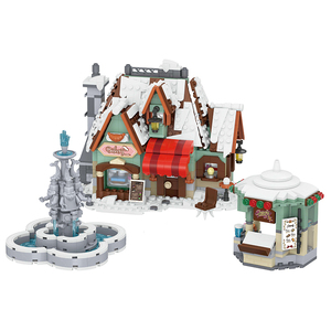 <span class=keywords><strong>LOZ</strong></span> 2195-2198 Village du Père Noël Boutique de traîneaux éducatifs Mini blocs de construction jouets moc Cake Shop puzzle briques jouets cadeau de Noël - Product Image 6