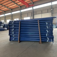 Étai en acier réglable avec tête de trépied et plaque de base carrée pour coffrage et étaiement de construction