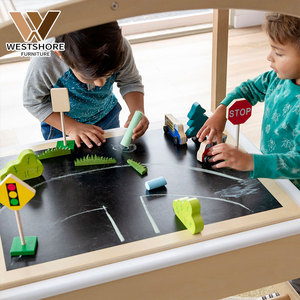 Mesa sensorial de arena y agua de madera para niños pequeños, muebles de guardería Montessori para preescolar, juego de guardería, centro de cuidado infantil - Product Image 3