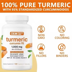 120 Cápsulas de Cúrcuma Orgánica con Curcumina, Suplemento Antioxidante y para el Soporte de Articulaciones, 95% Curcuminoides con Pimienta Negra y Jengibre - Product Image 3