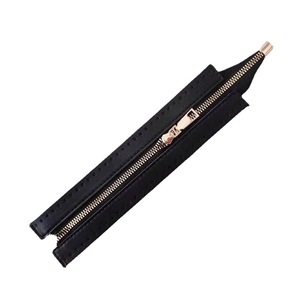 Fermeture éclair DIY faite à la main 24 cm, fermeture éclair métallique à dents pour couture, accessoires de quincaillerie pour bagages tissés, vente en gros immédiate - Product Image 5
