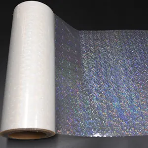 Pellicola per laminazione termica a <span class=keywords><strong>Film</strong></span> olografico Bopp con motivo a stella trasparente - Product Image 2