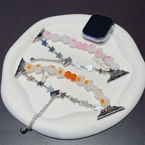 Bracelet en céramique à motif patte de chat rétractable pour <span class=keywords><strong>Apple</strong></span> <span class=keywords><strong>Watch</strong></span> S10/9/8/7/6, bracelet de montre de luxe pour femmes pour iWatch 49/46MM - Product Image 2