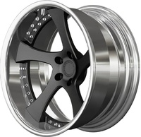 Jantes de course forgées en deux parties à profil profond personnalisé 5x112 5x114.3 5x120 18 19 20 21 22 pouces compatibles avec Audi A4 A5 A6 A7