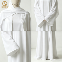 dames mode intérieur ouvert 2 pièces ensemble à manches longues dubaï turquie Ramadan abaya musulman longue robe pour les femmes