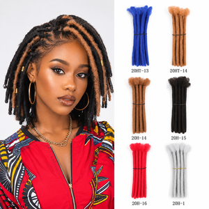 Extensions de Locs <span class=keywords><strong>Synthétiques</strong></span> Permanentes de 6 Pouces, Cheveux Courts Dreadlock pour Tresses au Crochet, <span class=keywords><strong>Dreads</strong></span> pour Hommes et Femmes, Style Punk Hip Hop Reggae - Product Image 1