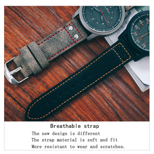 Boîtier de montre en alliage ultra fin personnalisé avec logo 45 mm, montre minimaliste pour homme avec bracelet en cuir noir - Product Image 3