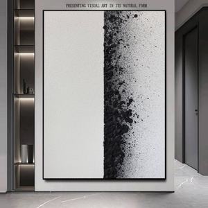 Arte Moderno Wabi Sabi, Pintura al Óleo Blanca Pintada a Mano sobre Lienzo, Arte Abstracto para Pared, Pintura de Yeso con Textura 3D para Sala de Estar - Product Image 2