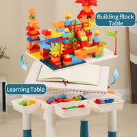 Enfants éducatifs créatifs bricolage en plastique parc d'attractions enfants activité Table blocs de construction Table et chaise