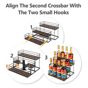 Kitchen Seasoning <b>Rack</b> Multi Layer Spice <b>Bottle</b> Organizer <b>Storage</b> Shelf For Cooking Oil Vinegar Condiments - Product Image 2