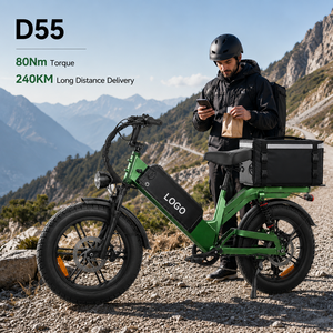 Bicicleta Eléctrica de Carga D55, Llanta Gruesa de 20 Pulgadas, Motor de 750W, Batería de Litio de 48V, Plegable, Frenos de Disco, Gran Autonomía - Product Image 1