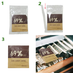 Paquete de Humidificación para Cigarros Premium, Materiales Reciclados, Control de Humedad Bidireccional para Cigarros Frescos, Alternativa a <span class=keywords><strong>Boveda</strong></span>, 69% HR, Químico - Product Image 4