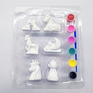Kits de figurines de plâtre, fée et licorne, bricolage artisanal, coloriage, figurines - Product Image 4