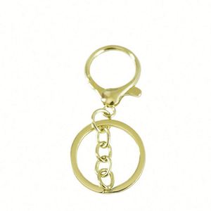 WSY707 High Quality Zinc Alloy Stainless Steel <b>Keychain</b> Three Piece Set Diy Pendant Gold-plated Silver Rotating Chain Key - Product Image 4