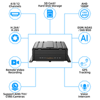 Enregistreur MDVR AlwayCare Free Platform H.265/H.264 AHD 1080P 12 canaux avec interphone vocal, appel d'urgence SOS, étanche