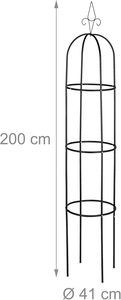 Obélisque de jardin en treillis pour plantes grimpantes, support en métal en forme de tour pour roses, vignes, fleurs, tomates, plantes de patio extérieur - Product Image 2