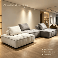 Nouvelle Arrivée Canapé Modulable en L Sans Cadre, Compressé Sous Vide, en Mousse, pour Petit Appartement et Salon