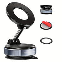 Support Téléphone Magnétique Pliable en Alliage avec Aimant Puissant pour Bureau, Mur, Voiture, Tableau de Bord et Pare-Brise
