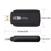 Adaptador WiFi USB RTL8812 2.4G 5.8G, Dongle Inalámbrico Ethernet, Tarjeta de Red de 1300Mbps