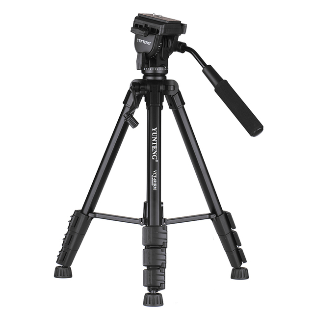 Foldable YUNTENG VCT-691 Professional Portable Aluminum Tripod With Damping Head and Bag for canon Nikon DSLR Cameras