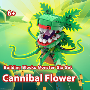 Jouet de construction créatif Plante carnivore très populaire, modèle de fleur monstre MOC, décoration de bureau, modèle de briques DIY - Product Image 1
