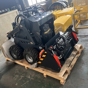 Gratis pengiriman hidrolik selip Steer Loader roda Mini/Crawler Loader digunakan kecil elektrik Skid Steer Loader Dingo - Product Image 3