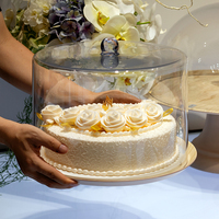 Couverture Alimentaire En Plastique Gâteau D'anniversaire Couverture D'affichage Acrylique Snack Assiette À Dessert avec Un Design Élégant pour Commercial Hôtel Boulangerie