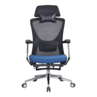 Chaise de bureau ergonomique à dossier haut personnalisable, vente en gros directe d'usine, chaise de bureau inclinable avec repose-pieds