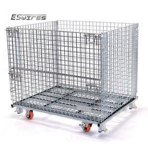 Boîte carrée en maille de Zinc conteneurs métalliques panier en fil de fer pliable japonais cylindre de gaz travail stockage Transport chariot élévateur <span class=keywords><strong>Cage</strong></span> de sécurité - Product Image 1